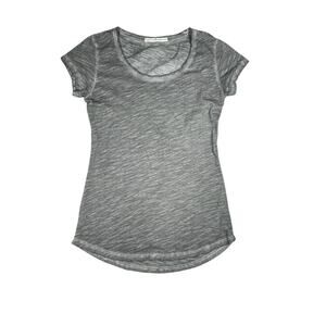 Peruvian Connection Womens XS Crew Neck Cotton Short Sleeve T-Shirt Washed Grey